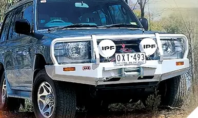 PARE CHOC WINCH BAR ARB POUR MITSUBISHI PAJERO DID AVANT 2003 Solde