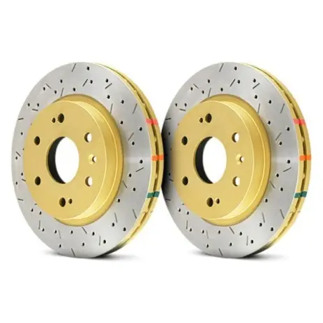 Commander Maintenant DISQUES ARRIERE PERCES RAINURES VENTILES DBA GOLD POUR TOYOTA LANDCRUISER 200 V8 A PARTIR DE 2008