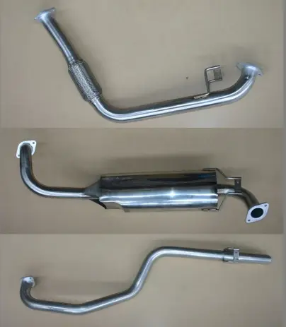 LIGNE ECHAPPEMENT COMPLETE EN INOX POUR TOYOTA HDJ80 DE 1990 A 1996 Offre Exclusive