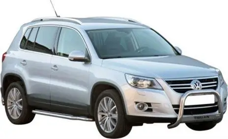 Produit De Marque PROTECTION AVANT TUBULAIRE 63MM INOX HOMOLOGUEE CE POUR VOLKSWAGEN TIGUAN DE 2007 A 2011