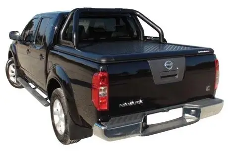 Seulement Aujourd’hui TONNEAU COVER EN ALUMINIUM NOIR EXTRA CAB POUR NISSAN NAVARA DE 2005 A 2009