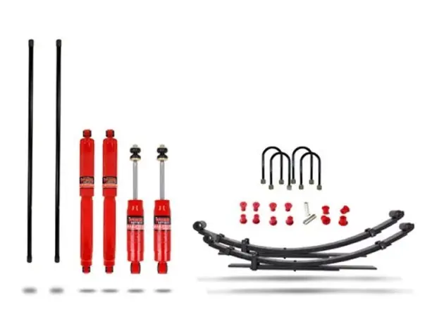 KIT DE SUSPENSION PEDDERS REHAUSSE+50MM TARAGE MEDIUM POUR MITSUBISHI L200 1996-2006 Populaire