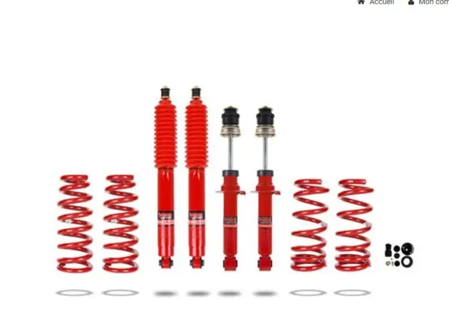 Commander Vite KIT DE SUSPENSION PEDDERS REHAUSSE+40MM TARAGE MEDIUM POUR MITSUBISHI PAJERO 3 ET 4
