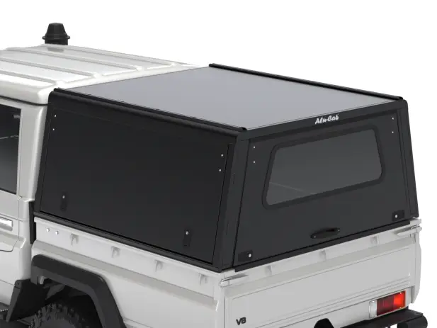 Livraison Gratuite HARDTOP ALU CAB ADVENTURE 3 POUR TOYOTA J79 DOUBLE CABINE - ALUMINIUM LISSE NOIR