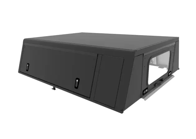 HARDTOP ALU CAB ADVENTURE 3 POUR FORD RANGER DE 2012 A 2022 EXTRA CABINE - ALUMINIUM LISSE NOIR Commande En Gros