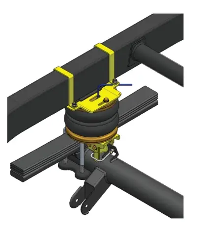 RENFORT DE SUSPENSION PNEUMATIQUE ARRIERE (BOUDINS) POUR NISSAN NAVARA D40 DE 2005 A 2015 (SANS COMPRESSEUR) Réduction
