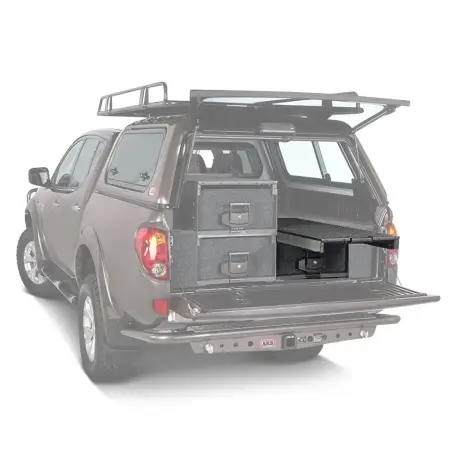 Nouvelle Collection TIROIR DE RANGEMENT SIMPLE ARB 1355 X 505 X 310 MM AVEC PLATEAU COULISSANT POUR PICK-UP DOUBLE CABINE