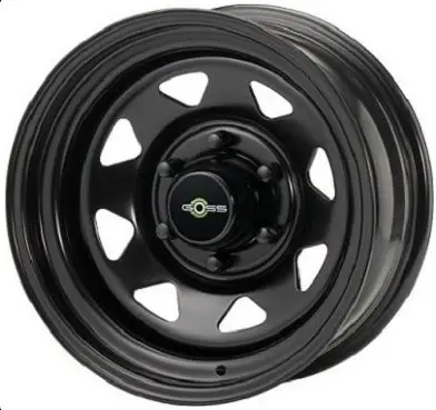 JANTE ACIER GOSS TRIANGULAR BLACK 10 X 15 ENTRAXE 6 X 139.7 DEPORT -44 Quantité Limitée