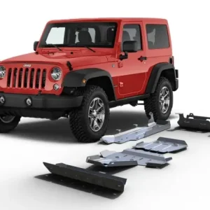 Achat Immédiat KIT DE 5 BLINDAGES ALUMINIUM 6 MM RIVAL POUR JEEP WRANGLER JK 2.8L DIESEL 4 PORTES
