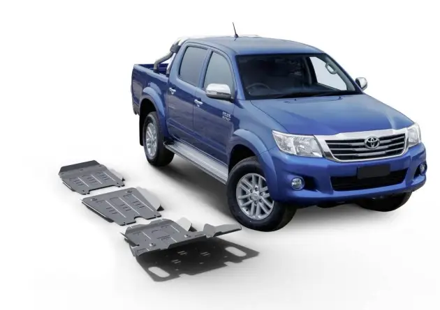 Super Prix KIT DE 3 BLINDAGES ALUMINIUM 6 MM RIVAL POUR TOYOTA HILUX VIGO DE 2007 A 2015