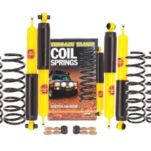 KIT DE SUSPENSION TERRAIN TAMER REHAUSSE +40/50MM POUR TOYOTA KZJ/LJ70/73 PHASE 2 DE 1990 A 1996 Dernier Modèle