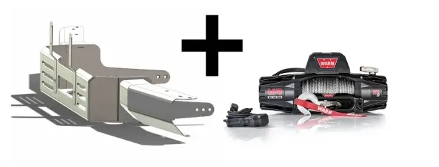 PARE CHOC AVEC KIT DE MONTAGE INTEGRE AVEC TREUIL WARN VR EVO 10S POUR MERCEDES G460/461/463 Acheter En Ligne