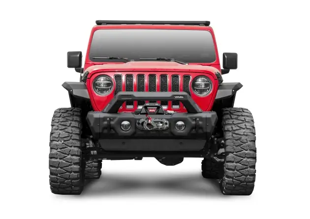 PARE CHOCS AVANT COURT COMPLET RIVAL EN ACIER POUR JEEP WRANGLER JK ET JL SANS FEUX LED Haute Qualité