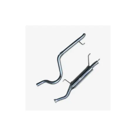 ECHAPPEMENT INOX : INTERMEDIAIRE AVEC SILENCIEUXET TUBE ARRIERE, (2 PIECES) POUR TOYOTA LAND CRUISER HDJ100 DE 1998-2003 4.2L TD Prix Bas