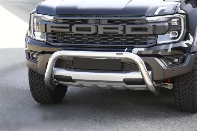 Certifié PROTECTION AVANT TUBULAIRE 76MM INOX HOMOLOGUEE CE POUR FORD RANGER RAPTOR A PARTIR DE 2023