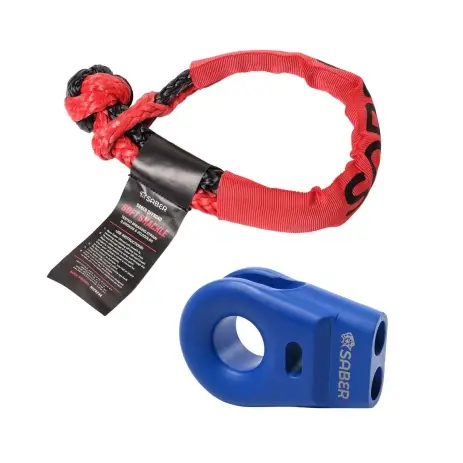 Epissure pour treuil en aluminium 6061 Saber - Bleu Cerakote & Manille souple 9K Offre Limitée