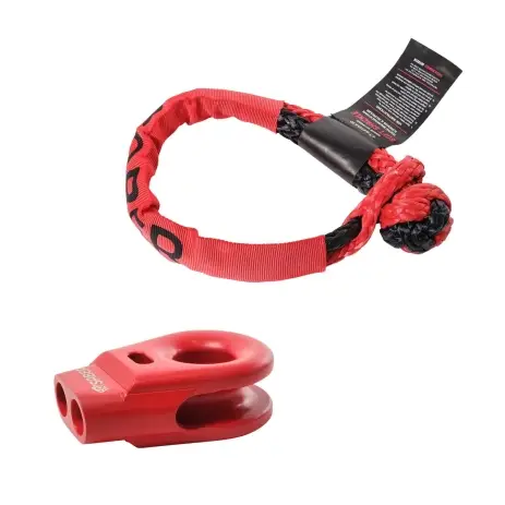 Epissure pour treuil en aluminium 6061 Saber - Rouge Cerakote & Manille souple 9K Promotion