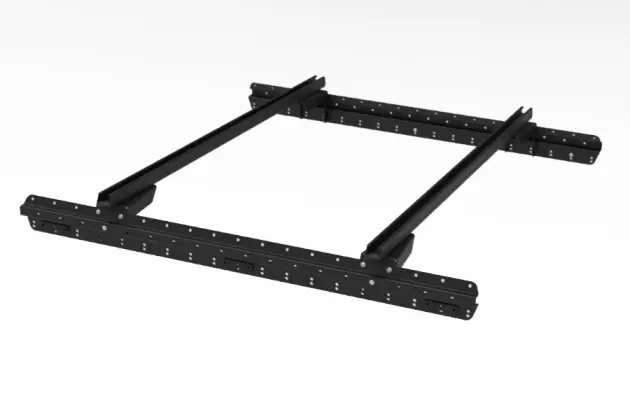 Offre Exclusive MULTI RACK SYSTEM BAS TECHNIC OFFROAD POUR FORD RANGER, FORD RANGER RAPTOR ET VOLKSWAGEN AMAROK DOUBLE CABINE A PARTIR DE 2023 AVEC 2 BARRES DE TOIT RHINO RACK HEAVY DUTY NOIRE 1500 MM