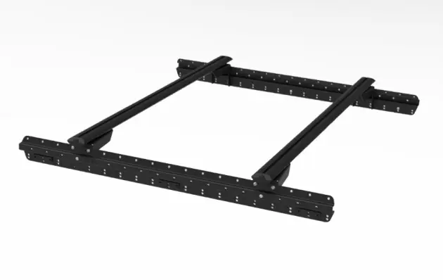 Vente Flash MULTI RACK SYSTEM BAS TECHNIC OFFROAD POUR FORD RANGER, FORD RANGER RAPTOR ET VOLKSWAGEN AMAROK DOUBLE CABINE A PARTIR DE 2023 AVEC 2 BARRES DE TOIT RHINO RACK SPORTZ NOIRE 1500 MM