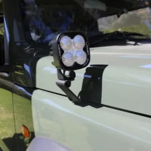Meilleur Choix SUPPORT D'ECLAIRAGE DE CAPOT ALU-CAB JIMNY POUR LAMPE LAZER UTILITY 25 SUR SUZUKI JIMNY
