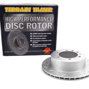 DISQUE DE FREIN ARRIÈRE POINTÉ / RAINURÉ TERRAIN TAMER POUR NISSAN PATROL Y60 Y61 1988-2000 Dernier Modèle