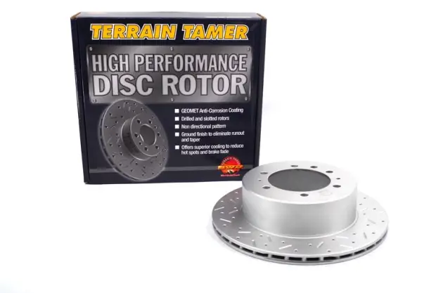 DISQUE DE FREIN ARRIÈRE POINTÉ / RAINURÉ TERRAIN TAMER POUR NISSAN PATROL Y60 Y61 1988-2000 Dernier Modèle