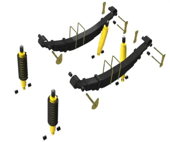 KIT DE SUSPENSION COMBINÉ ASSEMBLÉ TERRAIN TAMER REHAUSSE +40MM POUR TOYOTA TACOMA 2015-2022 Dernier Modèle