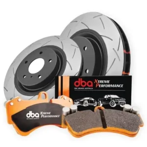 KIT COMBO DBA : DISQUES DE FREIN AVANT 4000 SERIES T3 338MM + JEU PLAQUETTES DE FREIN ARRIERE XTREM PERFORMANCE POUR TOYOTA HILUX GR Prix Bas