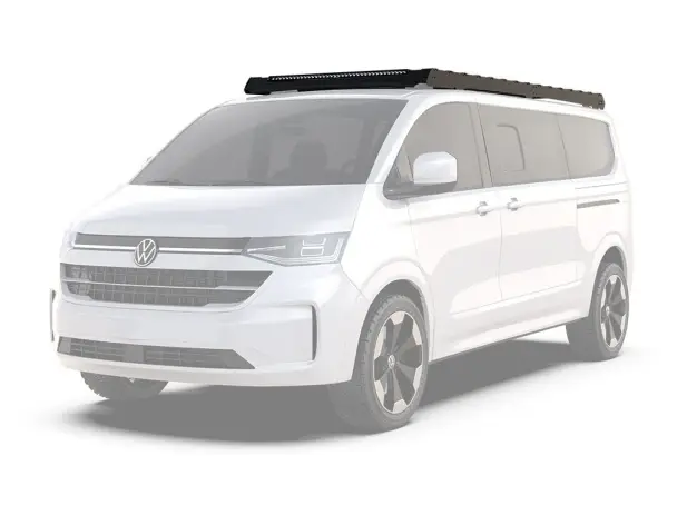 Nouvelle Collection Kit galerie Front Runner Slimsport avec déflecteur de vent et emplacement barre LED pour Volkswagen T7 Transporter Caravelle LWB (2025+)