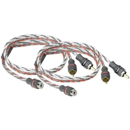 2 câbles RCA "Y" 100% pure cuivre désoxygèné Hypertwist® avec RCA coudés. Longueur 50cm MTX Audio StreetWires ZNXY1F Réduction