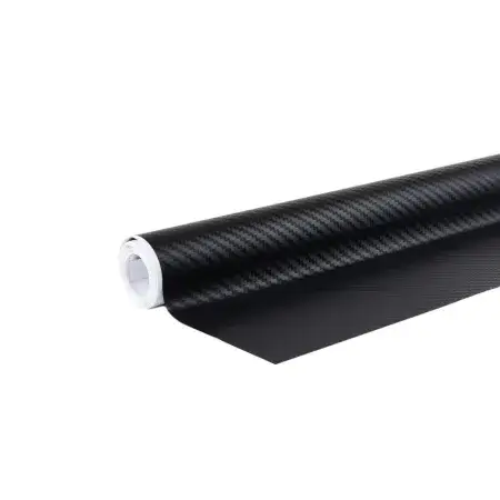 Jusqu’à Épuisement Des Stocks Film Covering 3D Fibre de Carbone Noir texturé 30cm X 150cm