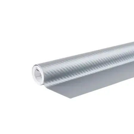 Film Covering 3D Fibre de Carbone Argent texturé 30cm X 150cm Livraison Gratuite