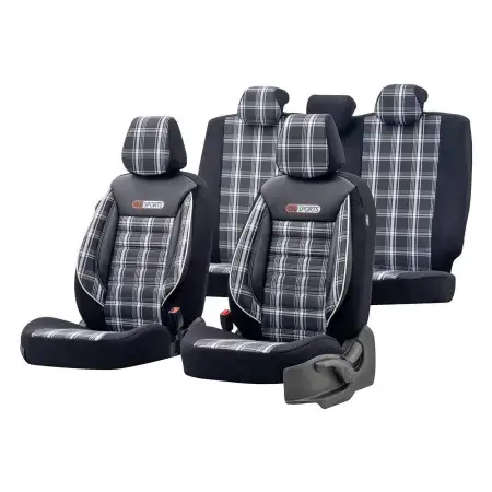 Housses de siège Universelle OTOM GTI Sport Design Gris & Noir Expédié Aujourd’hui