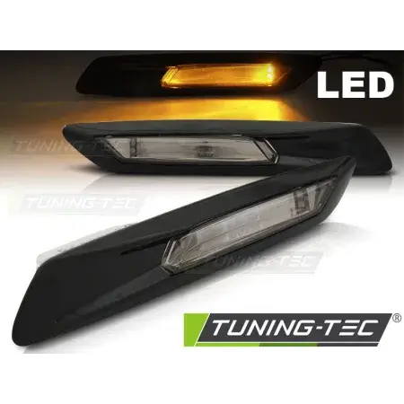 Répétiteurs latéraux LED Noir Brillant BMW F10/F11 10-13 Livraison Express