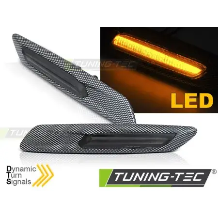 Répétiteurs latéraux LED SEQ Carbone Smoke BMW F10/F11 10-13 Seulement Aujourd’hui