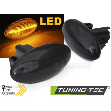 Répétiteurs latéraux LED SEQ Smoke PEUGEOT 107, 206, 307, CITROËN C1, C2, C3, C4 Dernière Chance