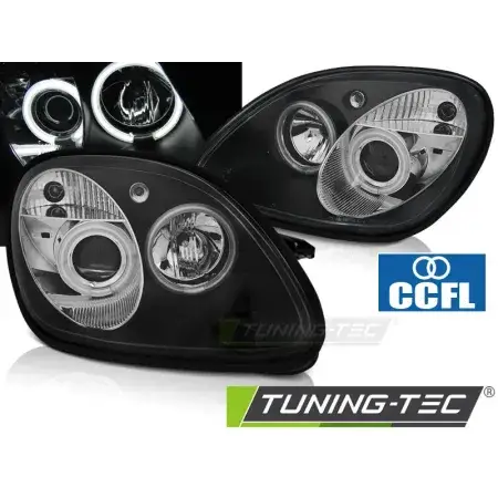 Phares Avant Angel Eyes CCFL Noir MERCEDES R170 SLK 04.96-04 Meilleure Vente