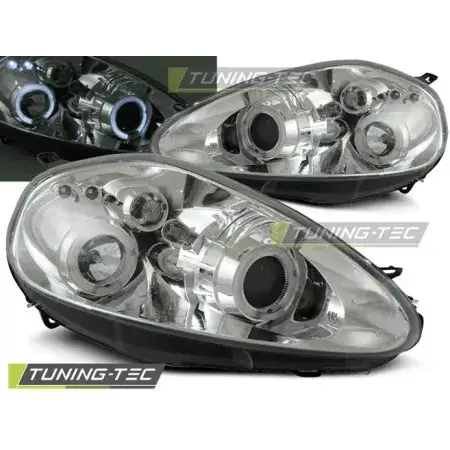 Phares Avant Angel Eyes Chrome FIAT GRANDE PUNTO 09.05-08 Acheter Direct