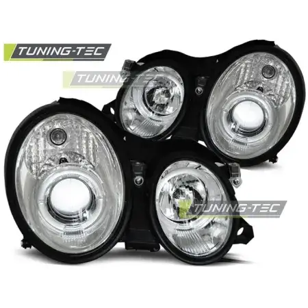 Phares Avant Angel Eyes Chrome MERCEDES W208 CLK 03.97-04.02 Populaire