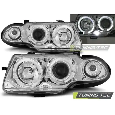 Phares Avant Angel Eyes Chromen OPEL ASTRA F 09.94-08.97 Meilleure Vente