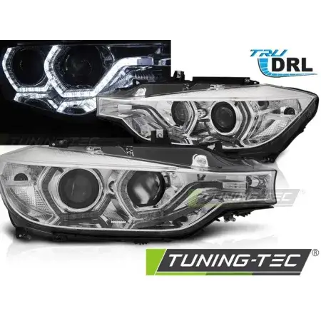 Phares Avant Angel Eyes LED DRL Chrome BMW F30/F31 LCI 15-18 Commande En Gros