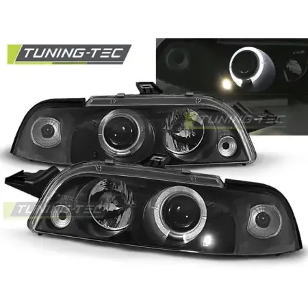 Phares Avant Angel Eyes Noir FIAT PUNTO 1 11.93-09.99 Bon Marché