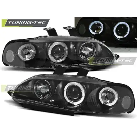 Phares Avant Angel Eyes Noir HONDA CIVIC 09.91-08.95 4 portes Nouvelle Collection