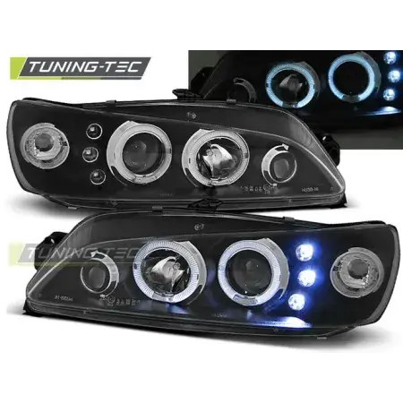 Phares Avant Angel Eyes Noir PEUGEOT 306 05.97-03.01 Retour Gratuit