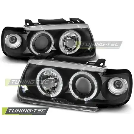 Phares Avant Angel Eyes Noir VW POLO 6N 10.94-09.99 HATCHBACK Livraison Express