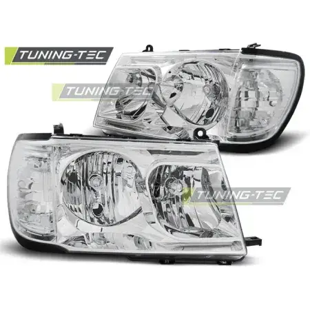 Livraison Gratuite Phares Avant Chrome TOYOTA LAND CRUISER FJ100 98-04