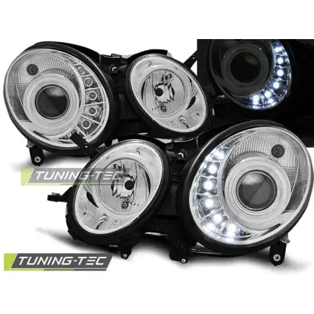 Acheter Direct Phares Avant Daylight Chrome MERCEDES W211 Classe E 03.02-04.06