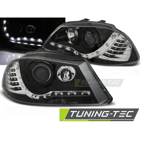Achat Immédiat Phares Avant Daylight Noir SEAT IBIZA 6L 04.02-08