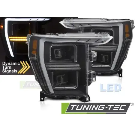 Phares Avant LED Tube Light Noir FORD F150 MK14 20-23 Nouvelle Collection