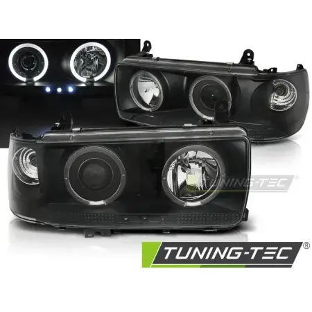 Seulement Aujourd’hui Phares Avant Noir TOYOTA LAND CRUISER FJ 80 90-97